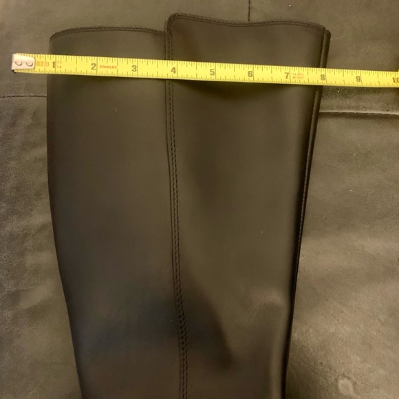 NATURALIZER DALE BLACK LEATHER RIDING BOOTS SIDE ZIPPER BLOCK HEEL WIDE CALF - Picture 8 of 9